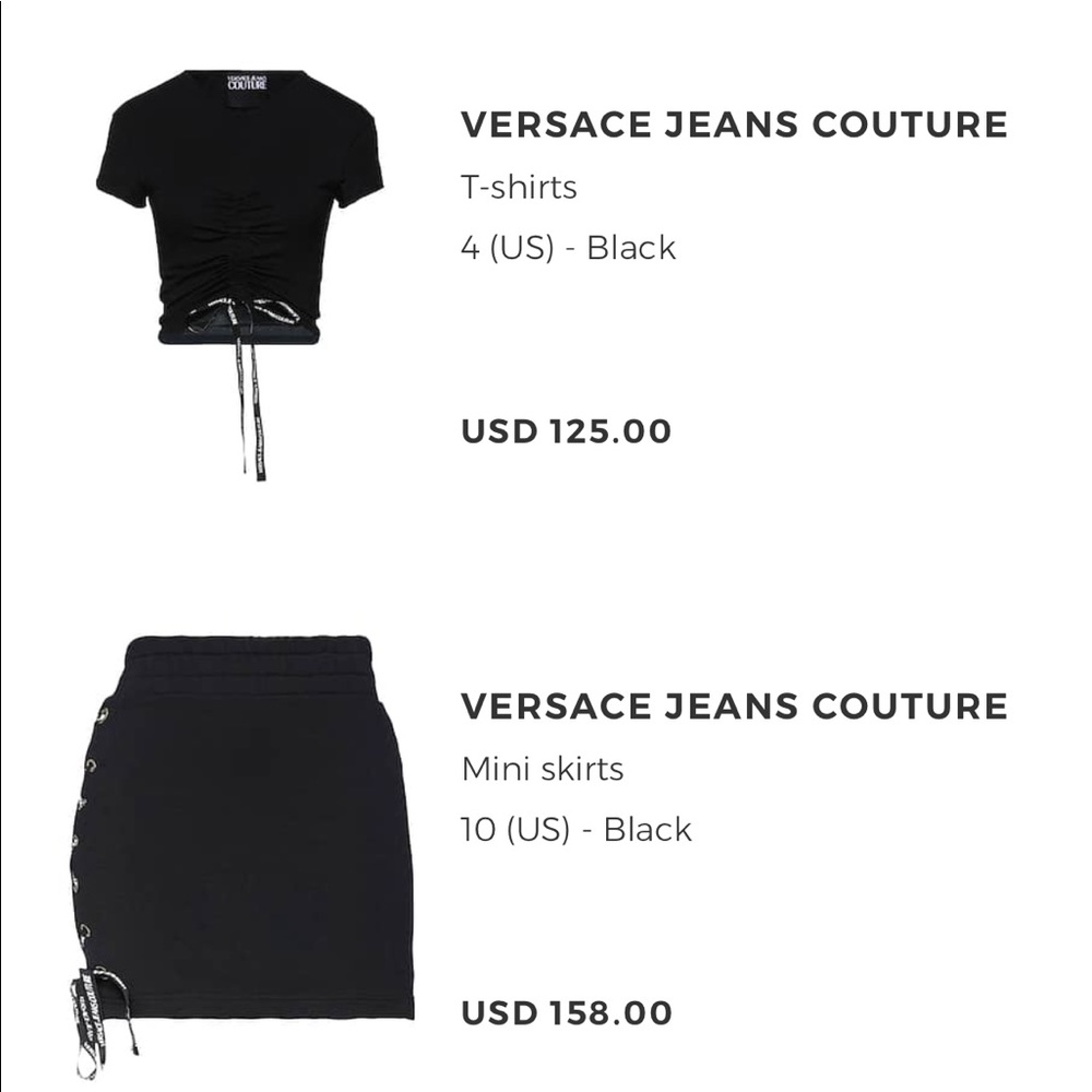 Versace skirt set